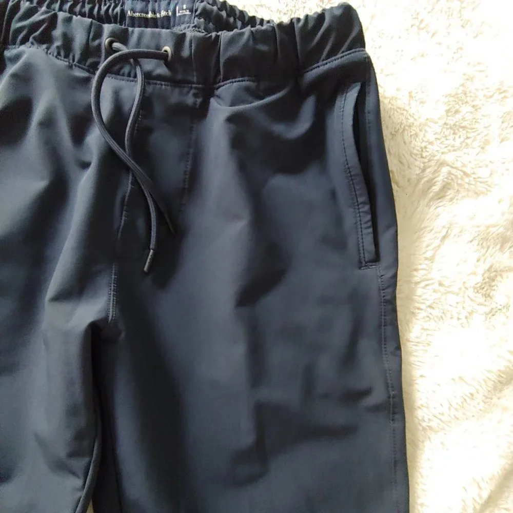 Abercrombie & Fitch activewear running jogger pants Navy size Small - Picture 3 of 10
